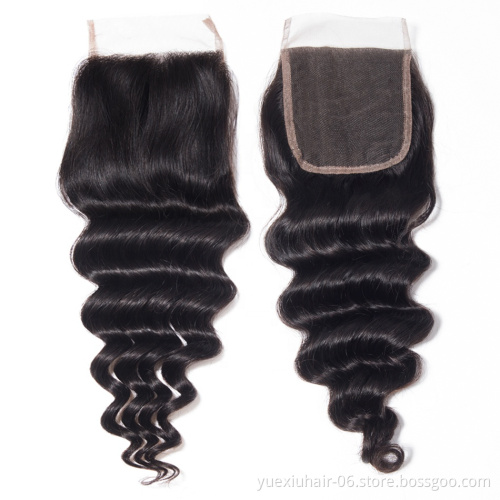 CELIE Cheap Remy Lace Frontal Closure 150% Density 4x4 Loose Deep Wave Lace Closure for Women